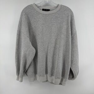 EFAN‎ Oversized Gray Crewneck Sweatshirt Women's Casual Comfort